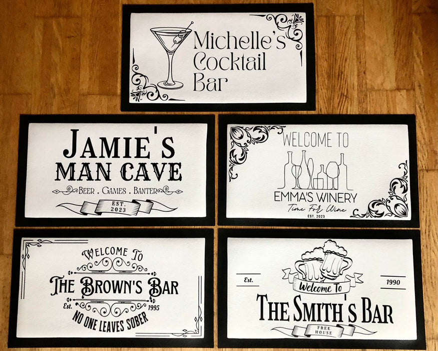 Personalised Wine Bar Runner