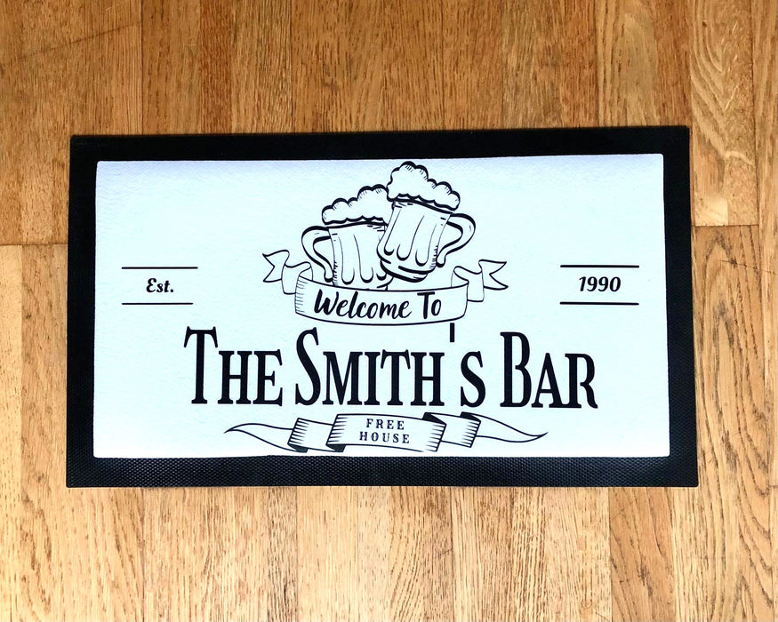 Personalised Name Bar Mat Runner