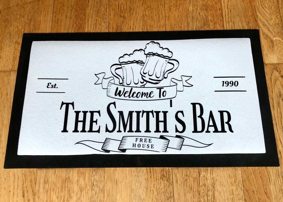 Personalised Name Bar Mat Runner