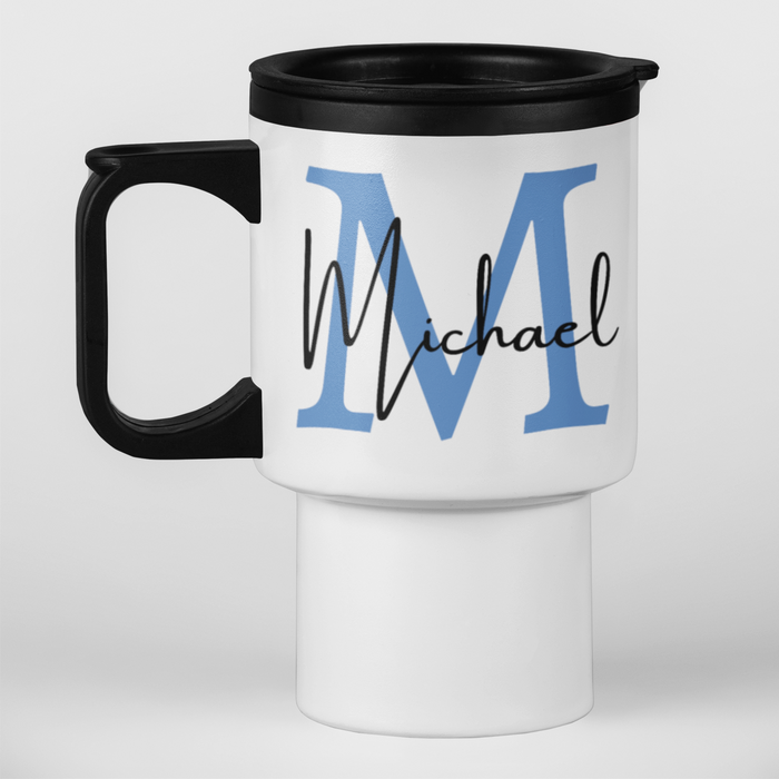 Blue Initial & Name