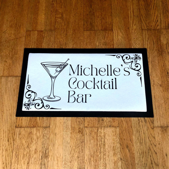 Personalised Name Cocktail Bar Mat Runner