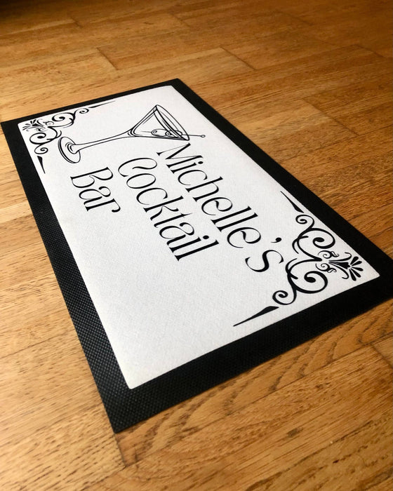 Personalised Name Cocktail Bar Mat Runner