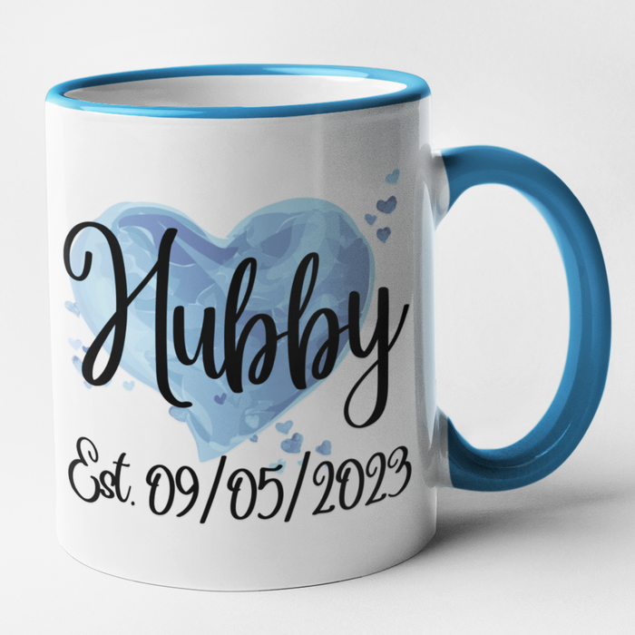 Hubby + Wife Est (Add Date) Mug Set