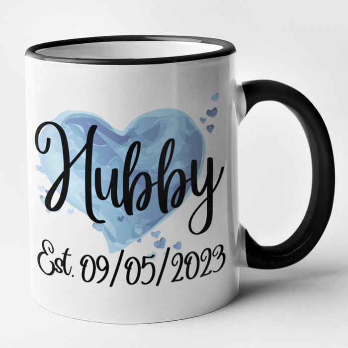 Hubby + Wife Est (Add Date) Mug Set