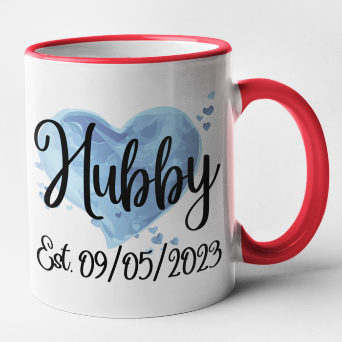 Hubby + Wife Est (Add Date) Mug Set