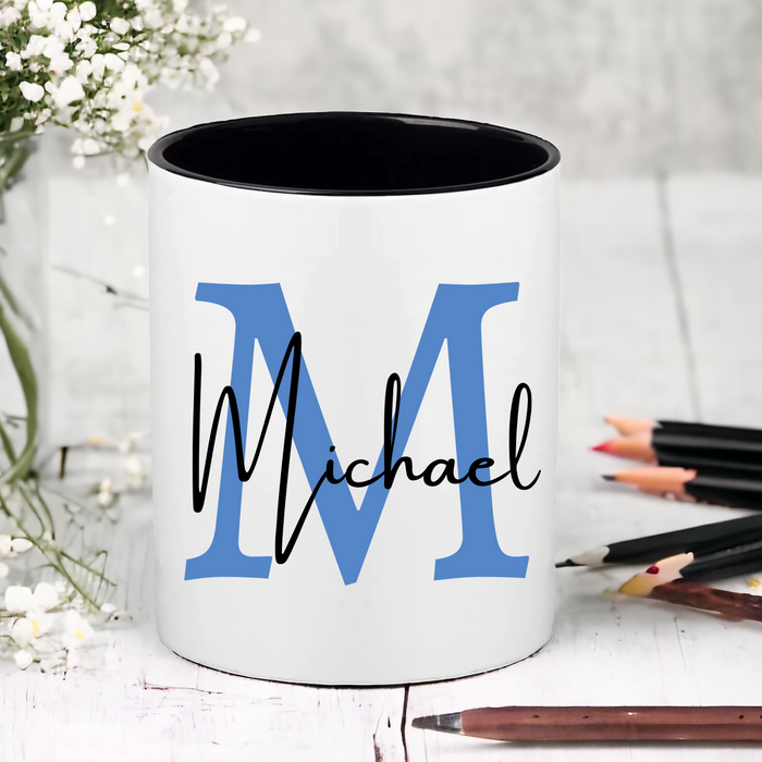 Blue Initial & Name