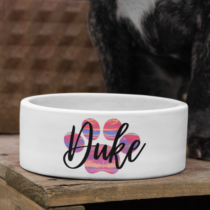 Personalised Name With Dog Paw Variations