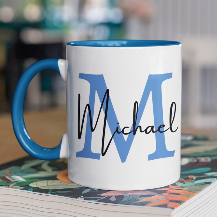 Blue Initial & Name